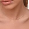 925 Sterling Silver Two Sided Diamond Choker Necklace - Image 3