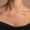 925 Sterling Silver Two Sided Diamond Disc Necklace - Image 4