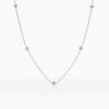 925 Sterling Silver Two Sided Diamond Disc Necklace - Image 6