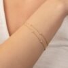 Bracelet with pave-set premium CZ diamond stations