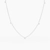 925 Sterling Silver Two Sided Diamond Yard Necklace - Image 4