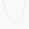 925 Sterling Silver Two Sided Diamond Yard Necklace - Image 5
