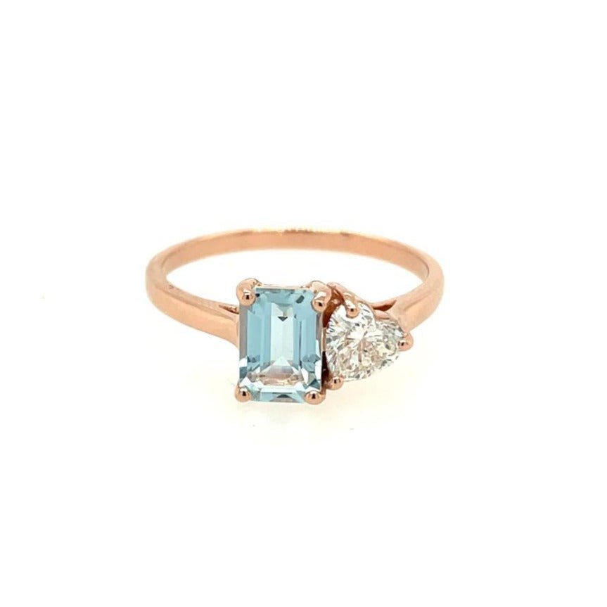 925 Sterling Silver Two Stone Diamond Ring