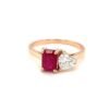 Ring featuring Premium CZ Diamond accents in a two-stone arrangement