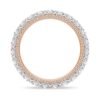 925 sterling silver ring with rhodium finish and pave stones
