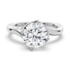 925 Sterling Silver Unique Design Solitaire Diamond Ring