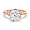 925 Sterling Silver Unique Design Solitaire Diamond Ring - Image 3