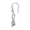 925 Sterling Silver Unique Diamond Infinity Drop Earrings - Image 2