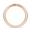 925 Sterling Silver Unique Heart V Shaped Diamond Wedding Band - Image 12