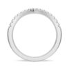 925 Sterling Silver Unique Heart V Shaped Diamond Wedding Band - Image 6