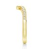925 Sterling Silver Unique Heart V Shaped Diamond Wedding Band - Image 8