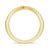 925 Sterling Silver Unique Heart V Shaped Diamond Wedding Band - Image 9