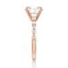 Gold-plated sterling silver engagement ring with marquise side details