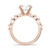 Elegant ring with a slim profile and balanced stone arrangement