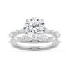 Sterling silver engagement ring with a 2mm band width
