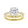 Round-cut CZ diamond ring in 925 sterling silver