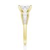 925 Sterling Silver Unique Three Stone Princess Cut Diamond Bridal Set Men Wedding Band - Image 14