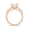 925 Sterling Silver Unique Three Stone Princess Cut Diamond Bridal Set Men Wedding Band - Image 18