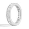 925 Sterling Silver Unique Three Stone Princess Cut Diamond Bridal Set Men Wedding Band - Image 24