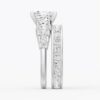 925 Sterling Silver Unique Three Stone Princess Cut Diamond Ring - Image 18