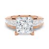 925 Sterling Silver Unique Three Stone Princess Cut Diamond Ring - Image 3