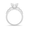 925 Sterling Silver Unique Three Stone Princess Cut Diamond Ring - Image 5