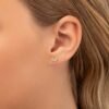 V shape diamond earrings with premium CZ stones and prong settings