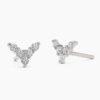 V shaped earrings measuring 8.00mm by 5.80mm