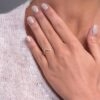 925 Sterling Silver V Shape Diamond Ring - Image 4