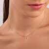 925 Sterling Silver Vertical Diamond Necklace - Image 2
