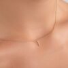 925 Sterling Silver Vertical Diamond Necklace - Image 3