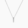 925 Sterling Silver Vertical Diamond Necklace - Image 4
