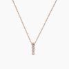 925 Sterling Silver Vertical Diamond Necklace - Image 5