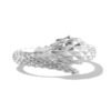 Sterling silver snake ring with textured scales and fine detailing