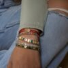 Gold-plated sterling silver bangle with a polished finish