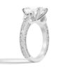925 Sterling Silver Vintage Celtic Knots Design Emerald Cut Diamond Engagement Ring - Image 4