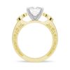 925 Sterling Silver Vintage Celtic Knots Design Emerald Cut Diamond Engagement Ring - Image 9