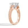 Gold-plated sterling silver ring with symbolic knot design