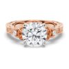 925 Sterling Silver Vintage Celtic Knots Design Round Diamond Engagement Ring - Image 3