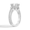 925 Sterling Silver Vintage Celtic Knots Design Round Diamond Engagement Ring - Image 4