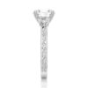925 Sterling Silver Vintage Celtic Knots Design Round Diamond Engagement Ring - Image 5