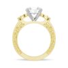 925 Sterling Silver Vintage Celtic Knots Design Round Diamond Engagement Ring - Image 9
