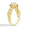 925 Sterling Silver Vintage Double Halo Heart Diamond Engagement Ring - Image 7