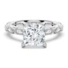 925 Sterling Silver Vintage Infinity Milgrain Princess Cut Diamond Engagement Ring