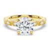925 Sterling Silver Vintage Infinity Milgrain Round Diamond Engagement Ring - Image 2