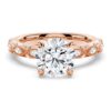 925 Sterling Silver Vintage Infinity Milgrain Round Diamond Engagement Ring - Image 3