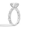 925 Sterling Silver Vintage Infinity Milgrain Round Diamond Engagement Ring - Image 4