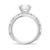 925 Sterling Silver Vintage Infinity Milgrain Round Diamond Engagement Ring - Image 5