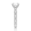 925 Sterling Silver Vintage Infinity Milgrain Round Diamond Engagement Ring - Image 6