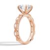 925 Sterling Silver Vintage Infinity Milgrain Round Diamond Engagement Ring - Image 7